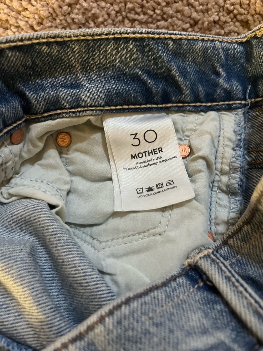 Mother The Maven Sneak High-Rise Wide-Leg Jeans size 30 NWOT - Picture 7 of 7